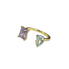 Adriene Color Duo Adjustable Cocktail Ring