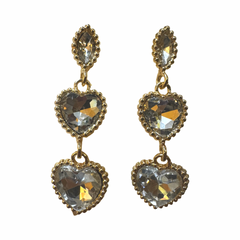 Heart Station Drop Earrings