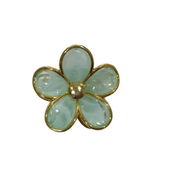 Gold Foil Flower Claw Hair Clip