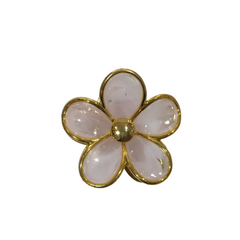 Gold Foil Flower Claw Hair Clip