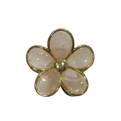 Gold Foil Flower Claw Hair Clip