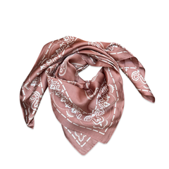 Noellery Pink Paisley Silk Scarf