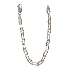 Thick Paper Clip Ball Chain Bracelet