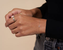 Vivian Sideways Cross Bracelet