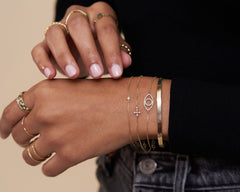 Vivian Sideways Cross Bracelet