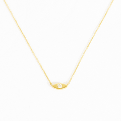 Nina Evil Eye Petite Diamond Bezel Necklace