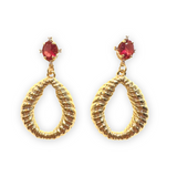 Teardrop Color Twist Statement Earrings