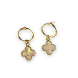 Flora Opaline Circle Stud Earrings