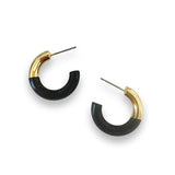 Color Blocking Half Hoop Earrings