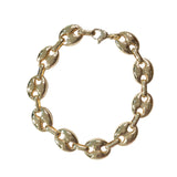 Round Button Gucci Chain Link Bracelet