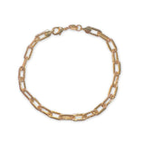 18K Gold Filled Paper Clip Link Chain Bracelet