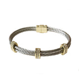 Dyana Double Cable 3 Station Bracelet