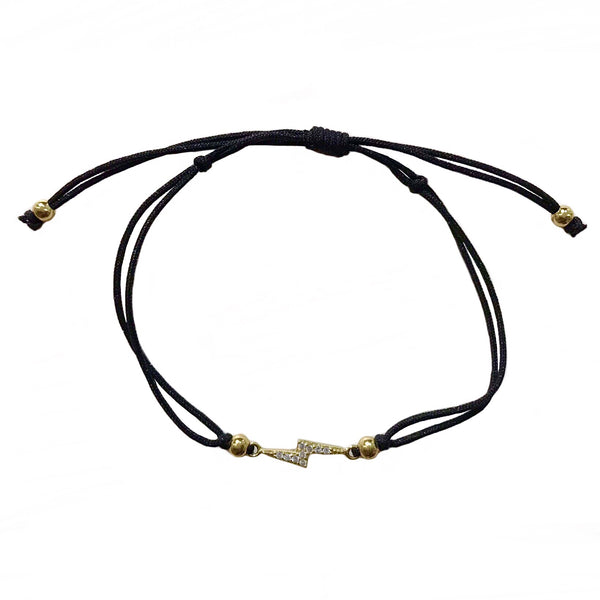 ◆HYERES LOR◆ Nova 10K(Y) Pave Petit Thread Bracelet_Black image_45a3649a-ff4c-46f9-850d-
