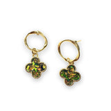 Flora Opaline Circle Stud Earrings