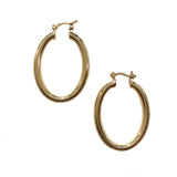 Gold Filled Oval Tube Hoops
