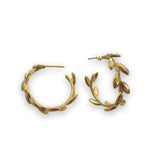 Vine Leaves Hoop Earrings