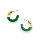 Color Blocking Half Hoop Earrings