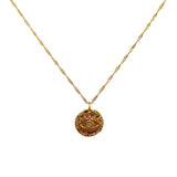 18K Gold Filled 16” Sparkle Evil Eye Round Necklace