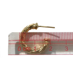 Gold Filled Textured Open Hoops