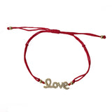Amore Love Cursive Red Thread Bracelet