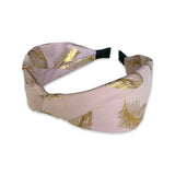 Abby Gold Feather Knot Headband