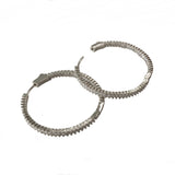 Thin Baguette 1.5” French Clasp Hoops