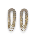 Gold Draped Arch Statement Earrings