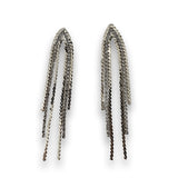 Kristy Metal Draped Tassel Earrings