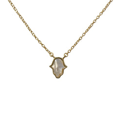 Hamsa Mother Of Pearl Necklace