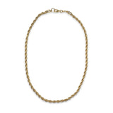 18K Gold Filled Rope Twist 3mm Chain Necklace