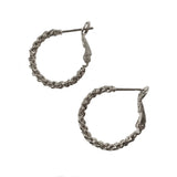 Krista Beaded Textured 0.75” Hoop Earrings