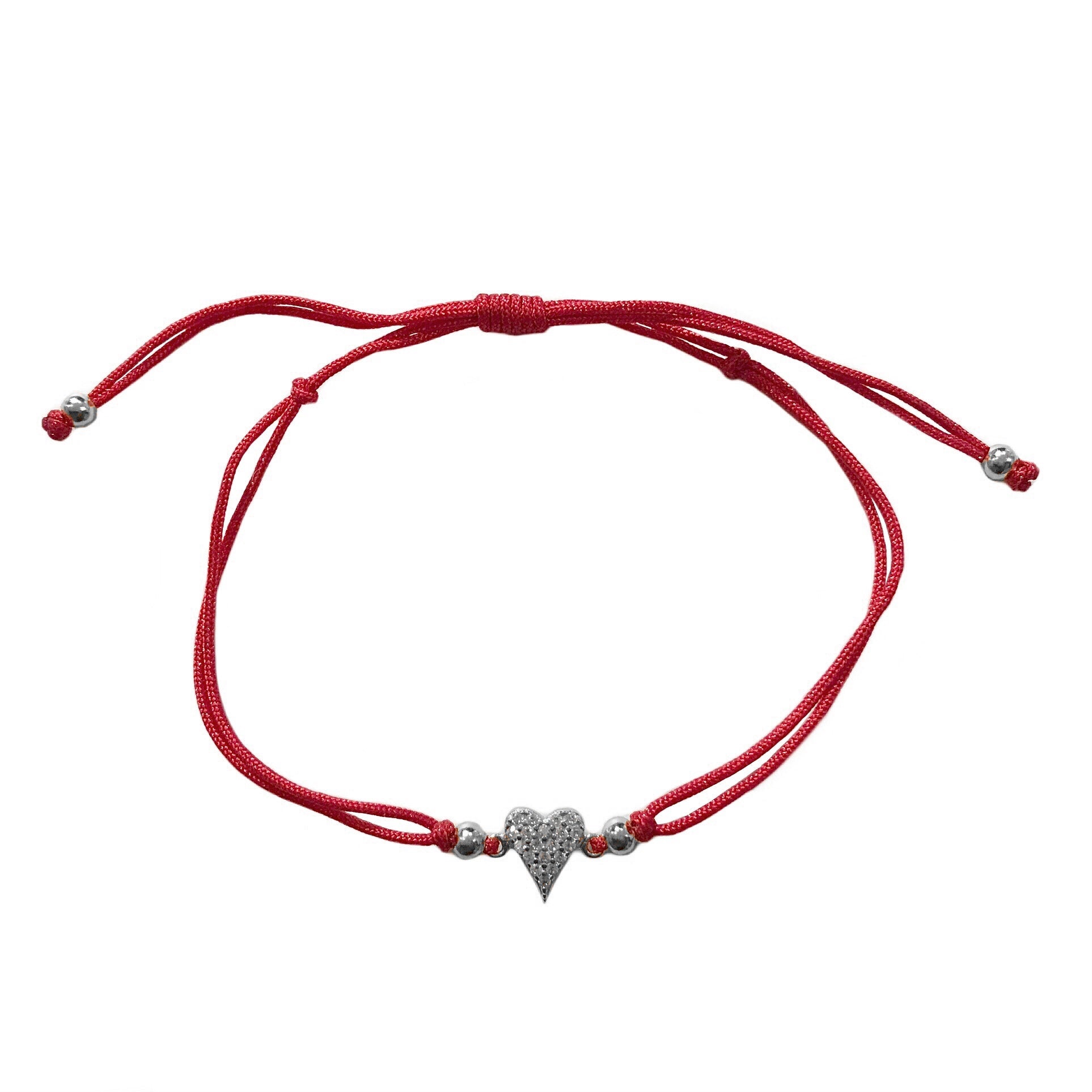 Pointy Heart Red Thread Bracelet