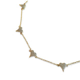 Pointed Heart Charms Choker Necklace
