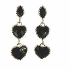 Heart Station Drop Earrings