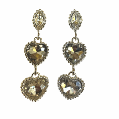 Heart Station Drop Earrings