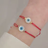 Evil Eye Mother of Pearl Round Red Thread Bracelet