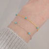 Turquoise Beads Station Bracelet