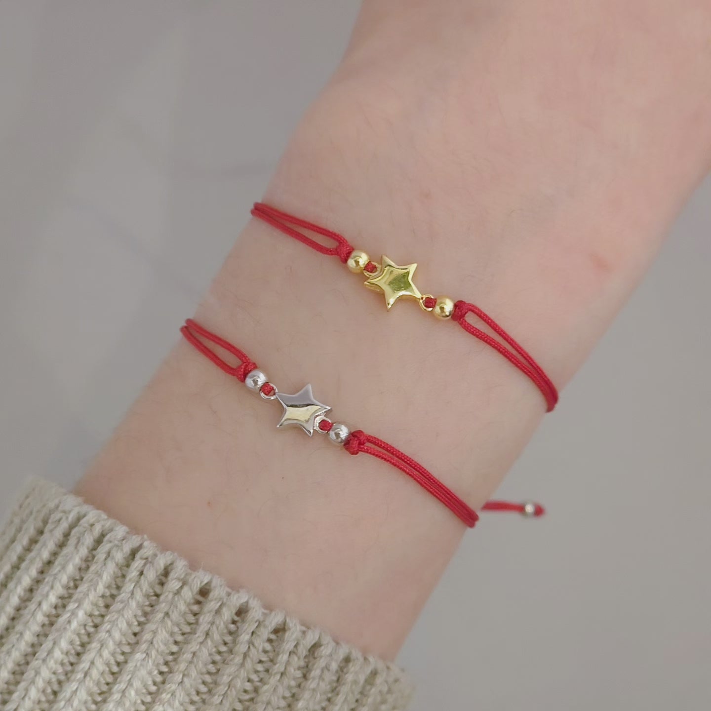 Starley Plain Star Red Thread Bracelet
