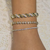 Gold Filled Gold Heart Bezel Tennis Bracelet