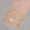 Two Tone 2mm Figaro Chain 7” Bracelet