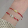 Detailed Hamsa Sapphire Eye Red Thread Bracelet