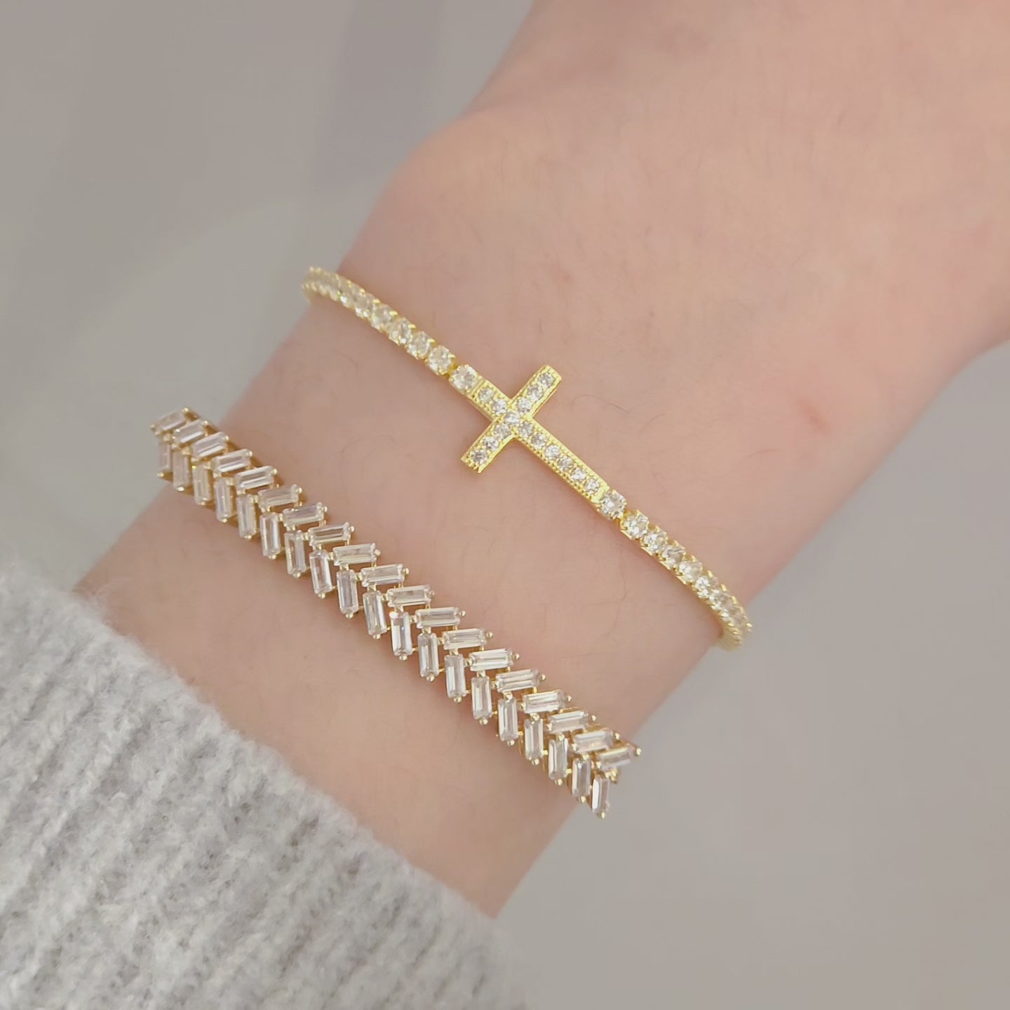 Noelly Baguette CZ Adjustable Bracelet