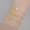 Evil Eye Bezel Charms Bracelet