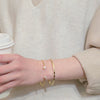 Circle Bezel Cuff Bracelet