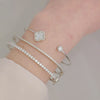 Amy Round Tennis Clasp Bangle