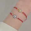Evil Eye Medium Disc Red Thread Bracelet