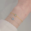 Evil Eye Sparkle Small Disc Bracelet