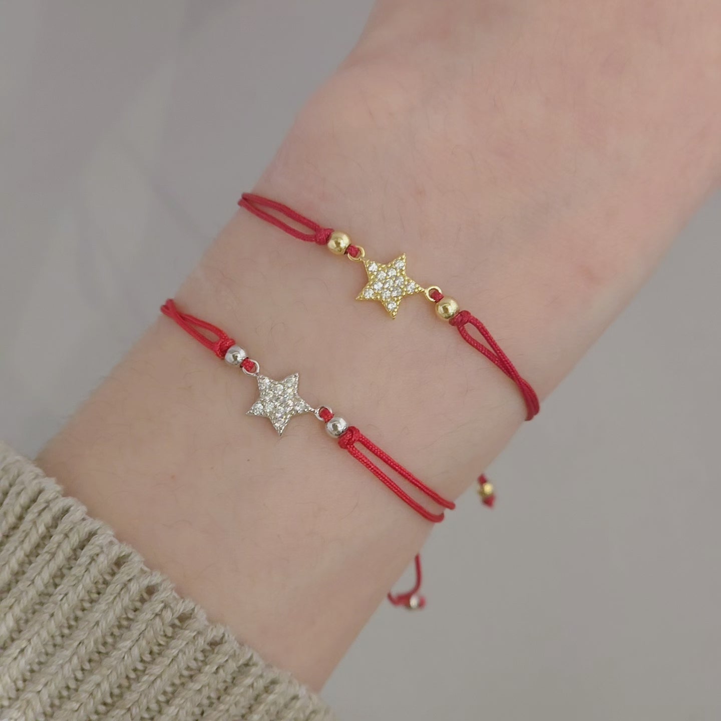 Starley Sparkle Red Thread Bracelet