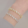 Noelia Teardrop Rectangle Baguette Eternity Bracelet