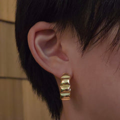 Gold Filled Spiral Pillow Hoops